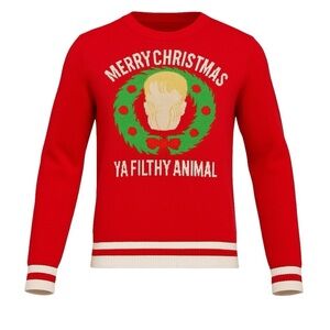 Home Alone “Merry Christmas Ya Filthy Animal” Sweater – Kids Sz L (14/16)
